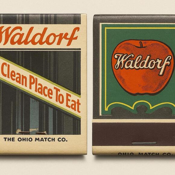 Waldorf Matchbook Vintage c. 1935 To 1942, Unused, Unstruck - Picture 1 of 3